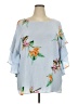 Oddi 100% Polyester Blue 3/4 Sleeve Blouse Size 2X (3XL) - photo 1