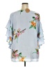 Oddi 100% Polyester Blue 3/4 Sleeve Blouse Size 2X (3XL) - photo 2