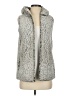 CoffeeShop 100% Polyester Gray Faux Fur Vest Size XS - photo 1