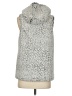 CoffeeShop 100% Polyester Gray Faux Fur Vest Size XS - photo 2