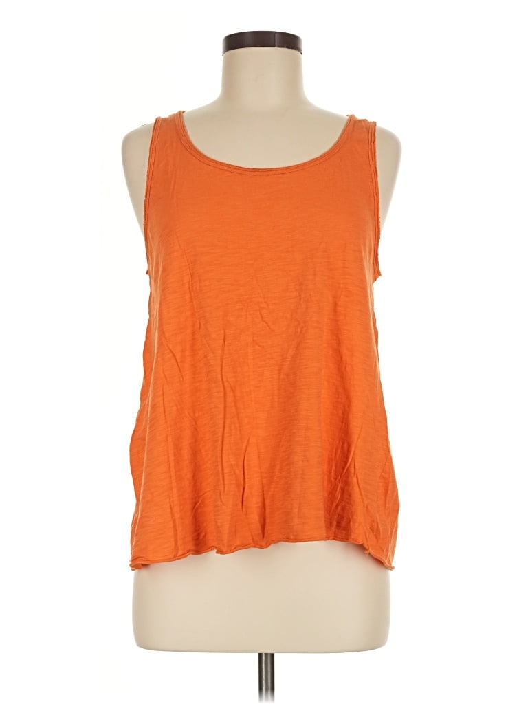 Pre-owned Mng Sleeveless T-shirt In Orange