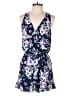Everly 100% Polyester Floral Blue Romper Size S - photo 1