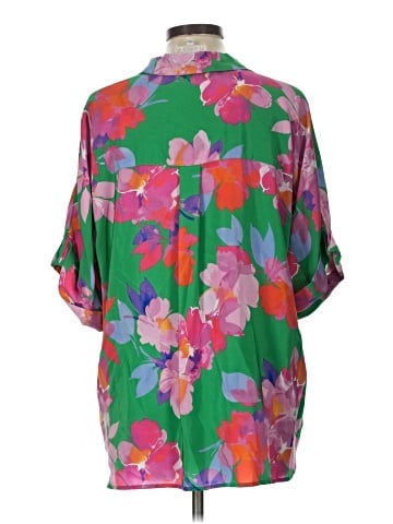 Jade by Johnny Was Short Sleeve Silk Top (view 2)
