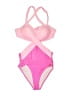 Unbranded Color Block Pink One Piece Swimsuit Size L - photo 1