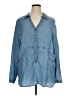 MiracleBody Blue Long Sleeve Blouse Size XL - photo 1