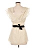 Baraschi 100% Polyester Ivory Sleeveless Top Size 10 - photo 2