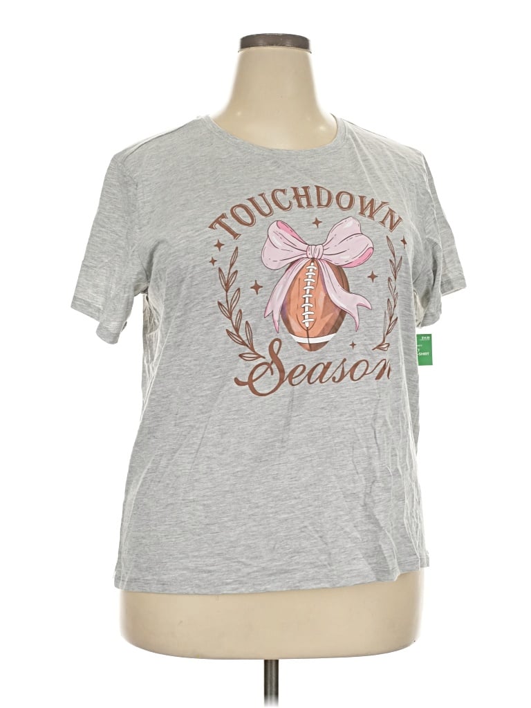 Pre-owned Assorted Brands Short Sleeve T-shirt In Silver