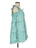 Mi ami 100% Polyester Checkered-gingham Green Casual Dress Size XS - photo 4