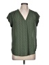Fun2Fun 100% Polyester Green Short Sleeve Blouse Size L - photo 1