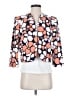Nine West 100% Polyester Print Orange Blazer Size 2 - photo 1