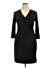 Lark & Ro Solid Black Cocktail Dress Size 14 - photo 1