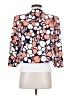 Nine West 100% Polyester Print Orange Blazer Size 2 - photo 2