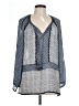 Calypso St. Barth Blue 3/4 Sleeve Blouse Size Lg (2) - photo 1