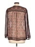 Joie 100% Silk Brown Long Sleeve Silk Top Size L - photo 2