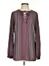 Etcetera 100% Polyester Purple Long Sleeve Blouse Size 4 - photo 1
