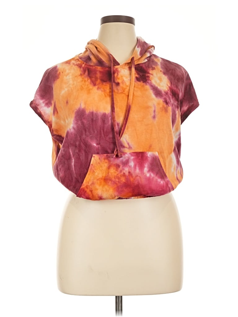 Pre-owned Assorted Brands Tank Top Orange Cowl Neck Tops