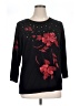 Rebecca Malone 100% Acrylic Floral Black Pullover Sweater Size 1X - photo 1