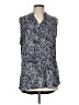 Spense 100% Polyester Animal Print Blue Sleeveless Blouse Size L - photo 1
