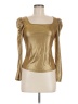 Shein Metallic Gold 3/4 Sleeve T-Shirt Size 6 - photo 1