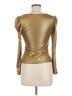 Shein Metallic Gold 3/4 Sleeve T-Shirt Size 6 - photo 2