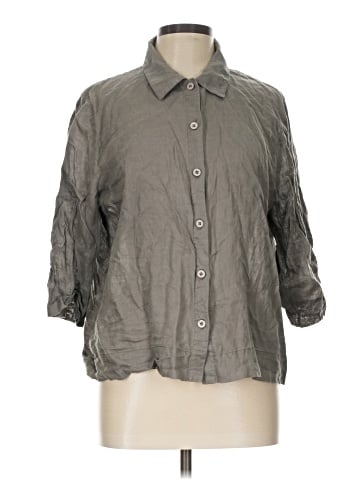 Eileen Fisher 3/4 Sleeve Button-Down Shirt (view 1)