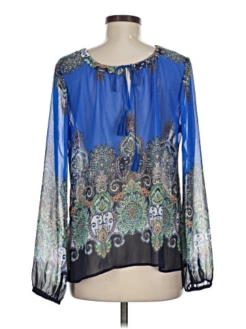 Rose + Olive Long Sleeve Blouse (view 2)