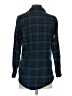 NOM 100% Cotton Plaid Green 3/4 Sleeve Blouse Size XS - photo 2