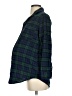 NOM 100% Cotton Plaid Green 3/4 Sleeve Blouse Size XS - photo 5
