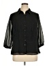 JM Collection 100% Polyester Polka Dots Black 3/4 Sleeve Blouse Size 16 - photo 1