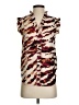 DKNY 100% Polyester Animal Print Brown Sleeveless Blouse Size XS - photo 1