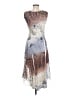 Komarov 100% Polyester Tie-dye Silver Cocktail Dress Size Med (2) - photo 2