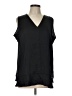 IMAN 100% Polyester Black Sleeveless Blouse Size L - photo 1