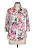 David Cline Floral Pink 3/4 Sleeve Blouse Size L - photo 1