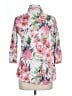 David Cline Floral Pink 3/4 Sleeve Blouse Size L - photo 2