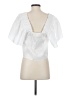 Zara 100% Cotton White Short Sleeve Blouse Size S - photo 2