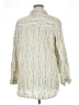 Sigrid Olsen 100% Linen Print Yellow Long Sleeve Blouse Size XL - photo 2