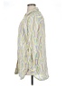 Sigrid Olsen 100% Linen Print Yellow Long Sleeve Blouse Size XL - photo 5