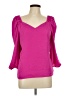 1.State 100% Polyester Pink 3/4 Sleeve Top Size L - photo 1
