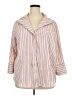 MKM Designs Stripes Pink 3/4 Sleeve Button-Down Shirt Size 3X - photo 1