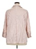 MKM Designs Stripes Pink 3/4 Sleeve Button-Down Shirt Size 3X - photo 2