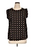 Pleione 100% Polyester Black Short Sleeve Blouse Size XL - photo 1