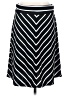 Faded Glory Stripes Black Casual Skirt Size S - photo 2