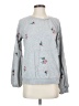 Caslon Floral Gray Sweatshirt Size S - photo 1
