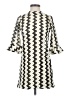 Topshop 100% Polyester Chevron-herringbone Ivory Casual Dress Size 2 - photo 1