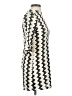 Topshop 100% Polyester Chevron-herringbone Ivory Casual Dress Size 2 - photo 4