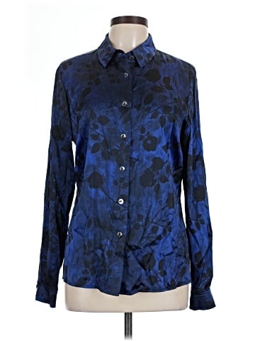 St. John Collection Long Sleeve Silk Top (view 1)