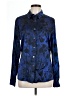 St. John Collection Print Blue Long Sleeve Silk Top Size 10 - photo 1