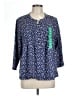 Lands' End Print Blue 3/4 Sleeve Blouse Size XL - photo 1