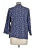 Lands' End Print Blue 3/4 Sleeve Blouse Size XL - photo 2