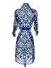 CAbi 100% Polyester Paisley Blue Casual Dress Size XS - photo 2